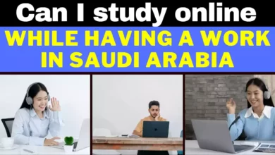 Can I study online while having a work visa in Saudi Arabia